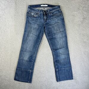 Joes Jeans‎ Womens 24 Blue Denim Pants Socialite Kicker Crop Ankle Stretch